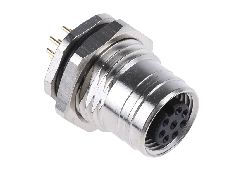 Molex Circular Connector, 8 Contacts, Pcb Mount, M12 Connector, Socket, Female, Ip69k, Ultra-Lock Series