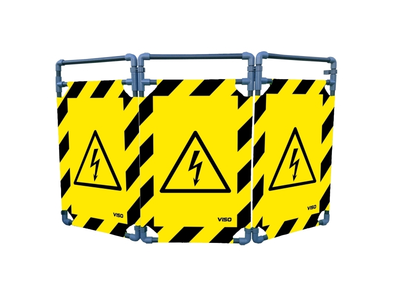 Viso Black & Yellow Pvc Folding Barrier