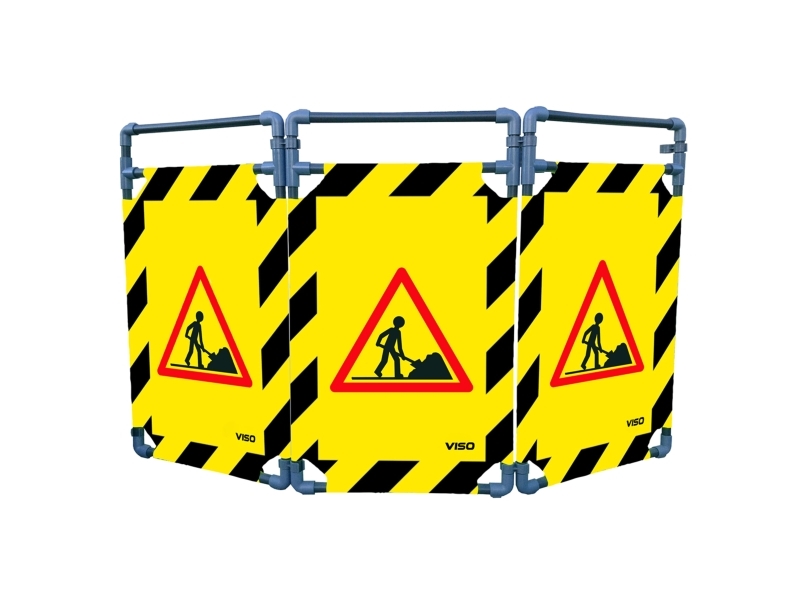 Viso Black & Yellow Pvc Folding Barrier