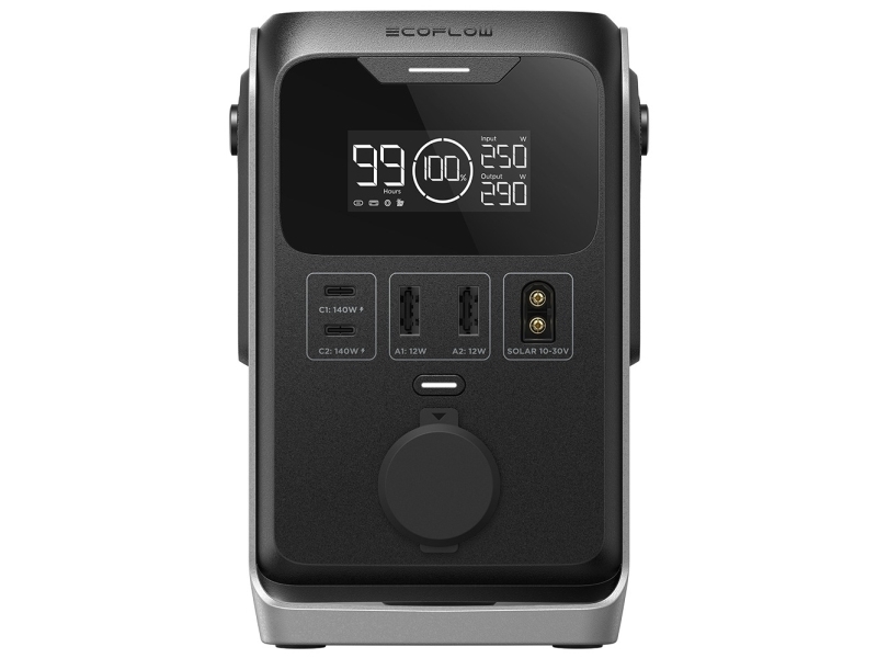 EcoFlow TRAIL 300 DC, Lithium jern fosfat (LiFePO4), Cigartænder, Solar, USB, 288 Wh, 300 W, 12 W, 140 W