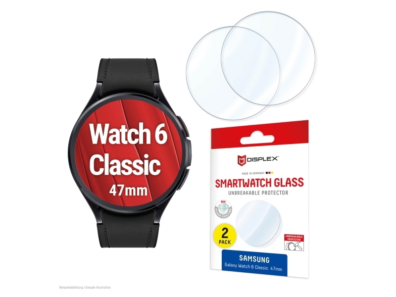 Displex Unzerbrechliches Smartwatch Glass Für Samsung Galaxy Watch 6 Classic (47Mm)