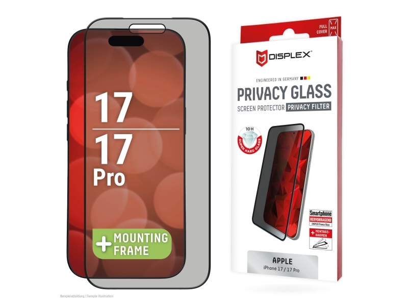 Displex 02162, Apple, Iphone 17/17 Pro, Stødbestandig, Støvresistent, Slagbestandig, Ridseresistent, Stødresistent, 1 Stk