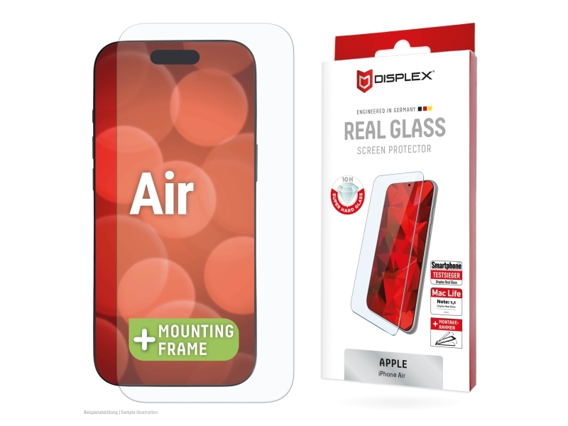 Displex 02158, Apple, Iphone Air, Stødbestandig, Støvresistent, Slagbestandig, Ridseresistent, Stødresistent, Transparent, 1 Stk