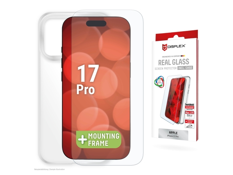 Displex 02166, Apple, Iphone 17 Pro, Stødbestandig, Støvresistent, Slagbestandig, Ridseresistent, Stødresistent, Transparent, 1 Stk