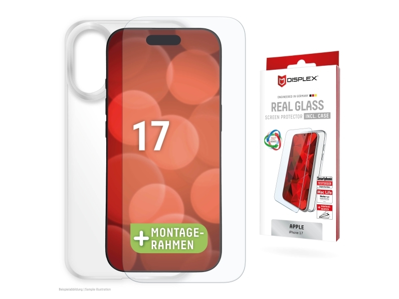 Displex 02165, Apple, Iphone 17, Stødbestandig, Støvresistent, Slagbestandig, Ridseresistent, Stødresistent, Transparent, 1 Stk