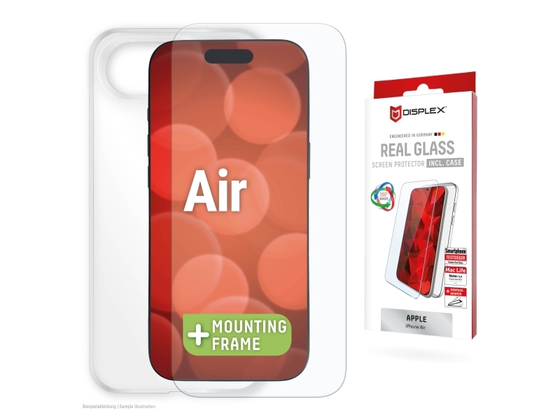 Displex 02168, Apple, Iphone Air, Stødbestandig, Støvresistent, Slagbestandig, Ridseresistent, Stødresistent, Transparent, 1 Stk