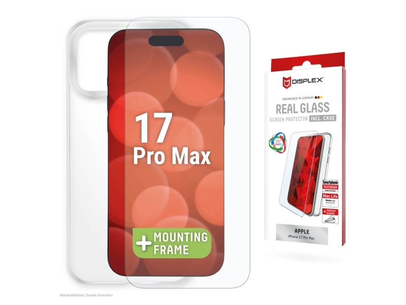 Displex 02167, Apple, Iphone 17 Pro Max, Stødbestandig, Støvresistent, Slagbestandig, Ridseresistent, Stødresistent, Transparent, 1 Stk