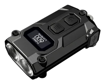 Nitecore TINI3, Nyckelringsficklampa, Svart, Gjuten aluminium, Knappar, IP54, LED