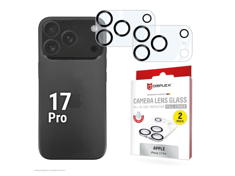 Displex 02172, Apple, Iphone 17 Pro, Støvresistent, Slagbestandig, Ridseresistent, Transparent, 2 Stk