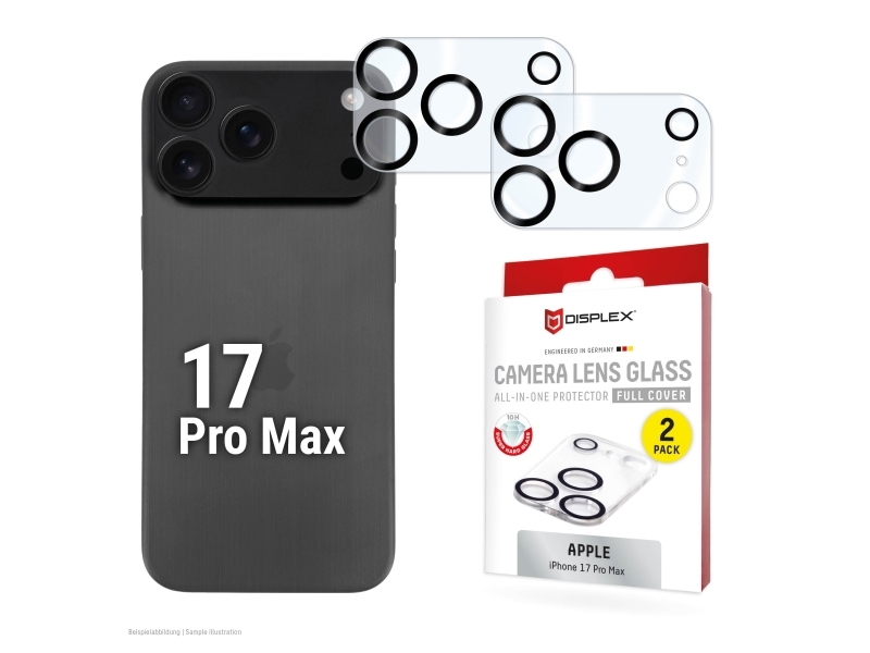Displex Full Cover Camera Lens Glass, Apple Iphone 17 Pro Max (2 Stück)