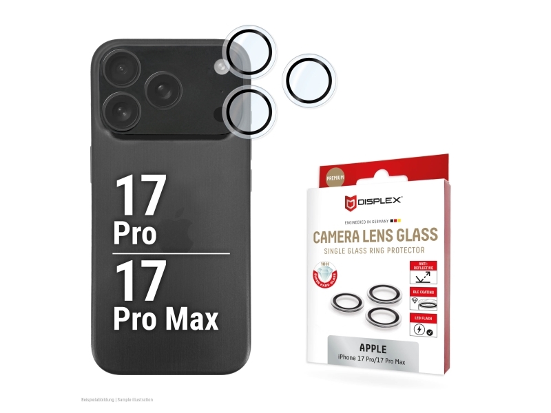 Displex 02175, Apple, Iphone 17 Pro/17 Pro Max, Støvresistent, Slagbestandig, Ridseresistent, 1 Stk