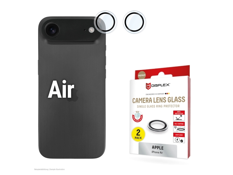 Displex 02176, Apple, Iphone Air, Støvresistent, Slagbestandig, Ridseresistent, 1 Stk