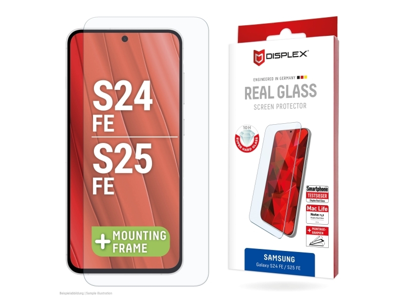 Displex 02194, Samsung, Galaxy S25 Fe/S24 Fe, Tør Påføring, Smudsafvisende, Slagbestandig, Ridseresistent, Transparent, 1 Stk