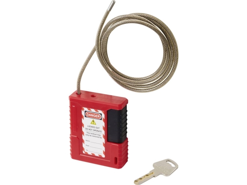 Sygonix Sy-6872544 Kabelschloss 61.8 Mm Rot (Sy-6872544)