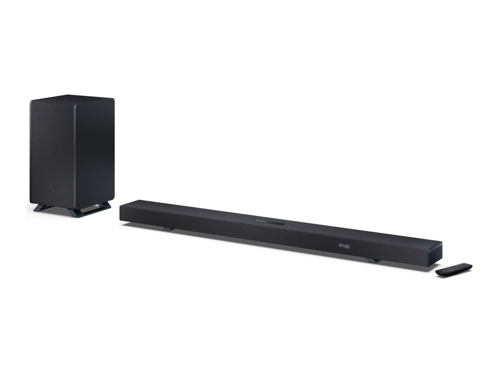 Sharp | 5.1.2 Dolby Atmos/Dts:X Soundbar Mit Wireless Subwoofer | Ht-Sbw55121(Bk) | 650 W | Bluetooth | Schwarz | Kabellose Verbindung