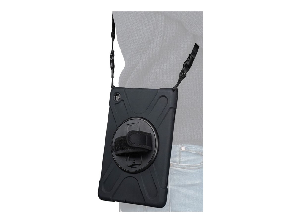 Mobilis All In Case - Bagsidecover Til Tablet - Grov - Forstærket, Med Skulderrem - Silicone - Sort