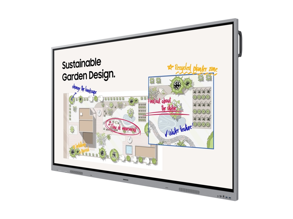 Samsung Interactive Display WE75FX - 75 Diagonal klass WEFX Series LED-bakgrundsbelyst LCD-skärm - utbildning/företag - med inbyggd interaktiv whiteboard, pekskärm (multitouch) - 4K UHD (2160p) 3840 x 2160 | TV, Ljud & Bild - Projektor og Projektorduk - Interaktiva Whiteboards | GameStuff