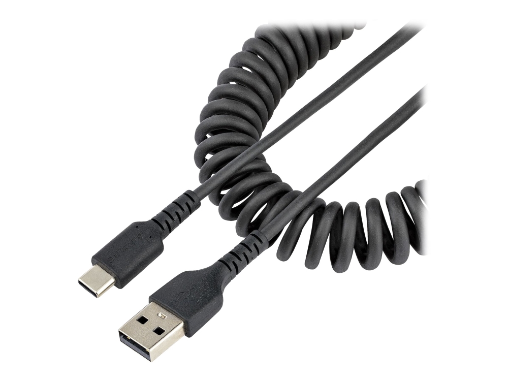 Startech.Com 20In (50Cm) Usb A To C Charging Cable, Coiled Heavy Duty Fast Charge & Sync Usb-C Cable, High Quality Usb 2.0 A To Type-C, Rugged Aramid