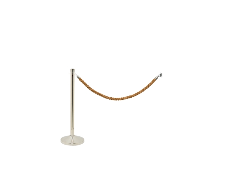 Securit Classic Chrome Afspærringssæt Med 1 Stolpe Med Fod, 1 Vægkrog Og 1 Bronze Reb