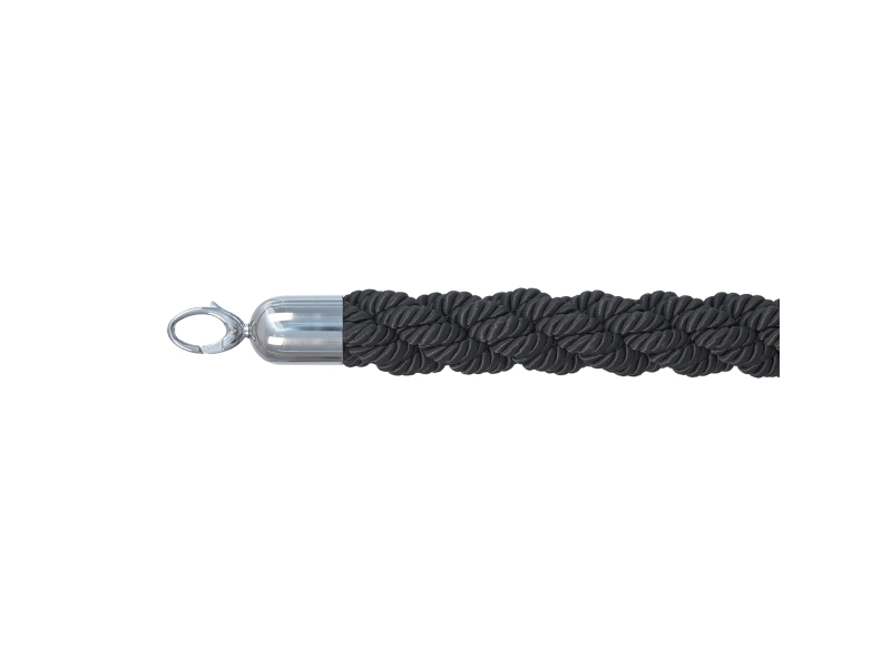 Securit Classic Chrome Afspærringssæt Med 1 Stolpe Med Fod, 1 Vægkrog Og 1 Sort Reb