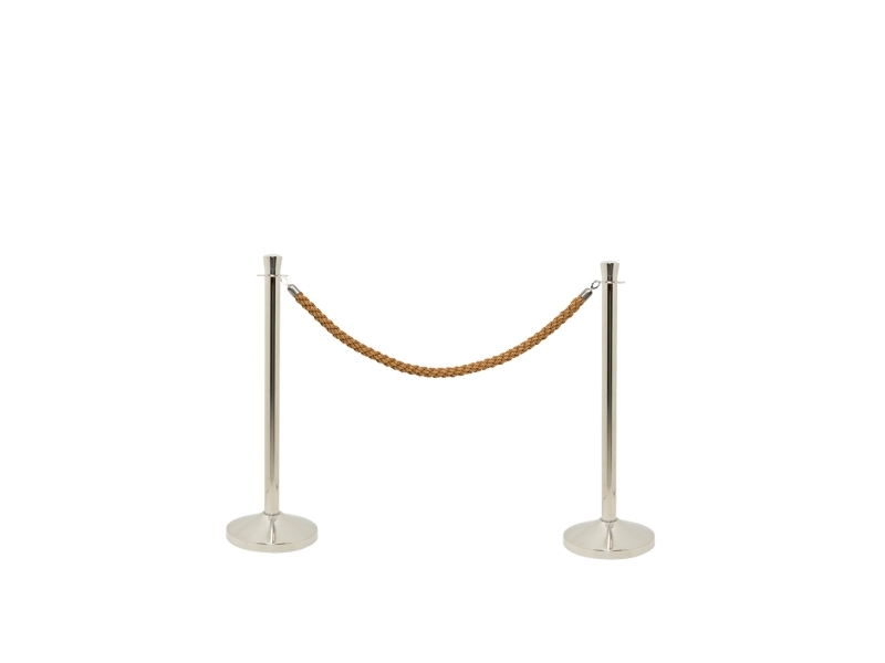 Securit Classic Chrome Absperrset Mit 2 Pfosten Und 1 Bronzerober