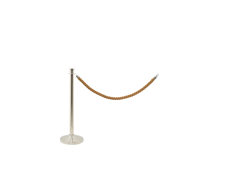 Securit Classic Chrome Afspærringssæt Med 1 Stolpe Med Fod Og 1 Bronze Reb