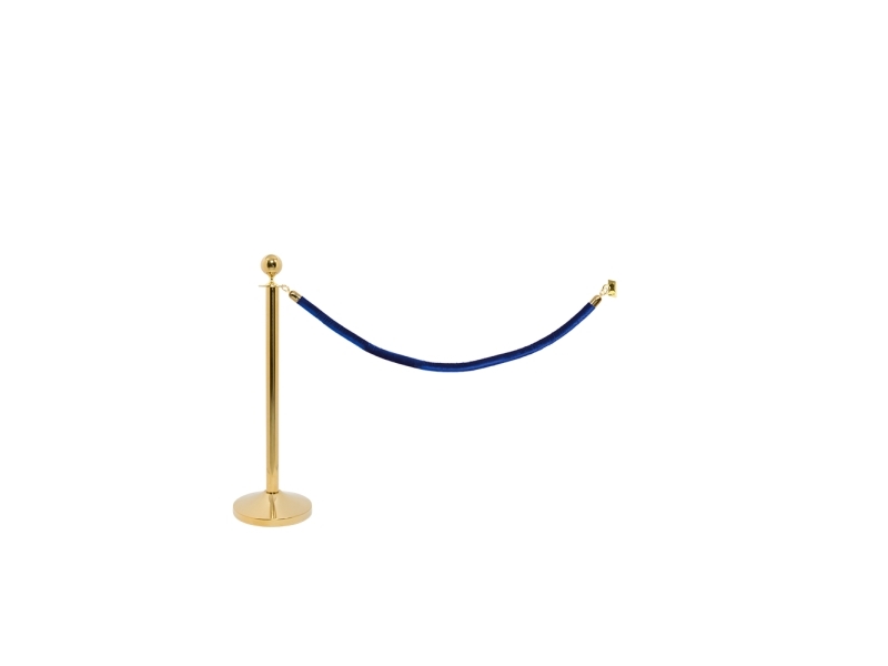 Securit Classic Gold Absperrset Mit 1 Pfosten, 1 Wandhaken Und 1 Blauem Seil