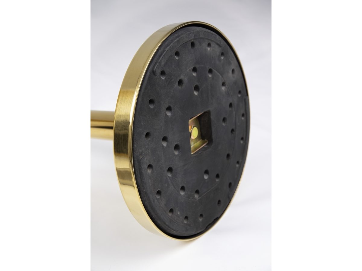 Securit® CLASSIC GOLD Avspärrningsset med 1 stolpe med fot och 1 vitt rep | Möbler - Tillbehör - Mottagnings tillbehör | GameStuff