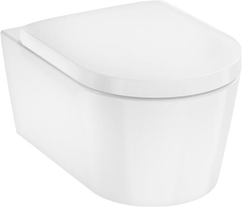 HANSGROHE - EluPura S - Hängande toalettstol/skål - 540 mm - mjukstängande/QR - t/indb.cist - vit - porslin/urea | VVS Artiklar - Badrum - Tillbehör för toalett | GameStuff