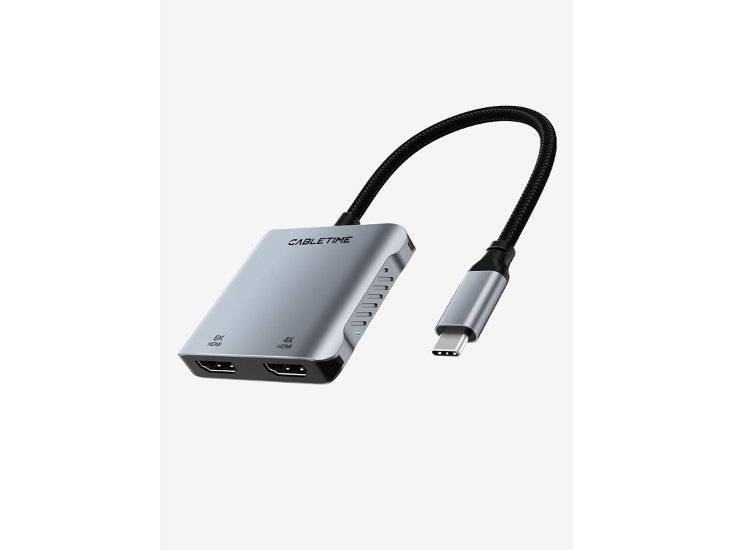 Cabletime Ct-Cm2h8k-Ag, Thunderbolt 4, Hdmi, Usb 2.0 Type-A, Usb 3.2 Gen 1 (3.1 Gen 1) Type-C, 60 Hz, 7680 X 4320, 4320P, 7680 X 4320 Pixel