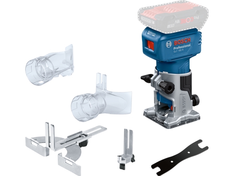 Sladdlös kantfräs/laminatskärare GLF 18V-8 Professional solo, 18Volt (blå/svart, utan batteri och laddare) - SOLO