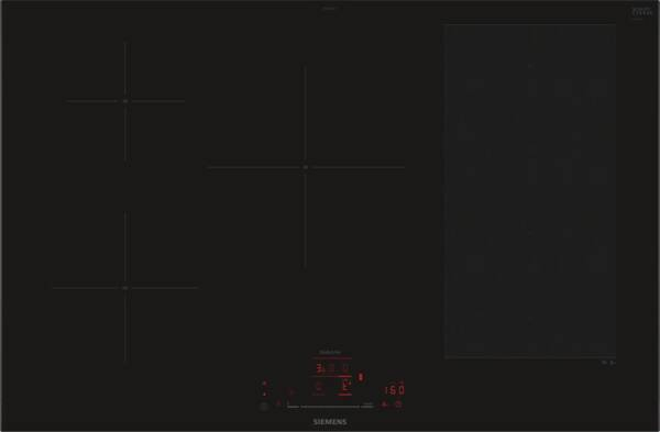 Siemens iQ700 EX877HVC1E, Svart, Inbyggnad, 80 cm, Zon induktionshäll, Keramik, 5 zon(er) | Vitvaror - Spishäll - Induktionshäll | GameStuff