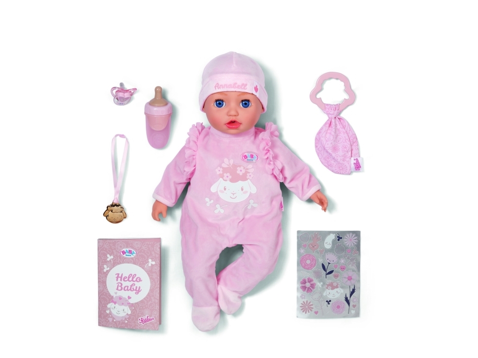 BABY born @ Annabell 43cm, Baby dukke, Hunstik, 3 År, Dreng/Pige, Klingende, 430 mm