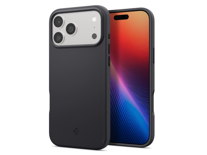 Spigen Silicone Fit (Magfit), Cover, Apple, Iphone 17 Pro, 16 Cm (6.3"), Sort