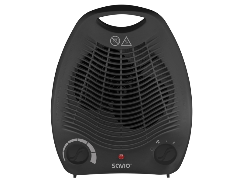 Savio AD-02 B, Blæser med elektrisk områdevarmer, 1,5 m, CE WEE, Sort, 220 - 240 V, 50 Hz
