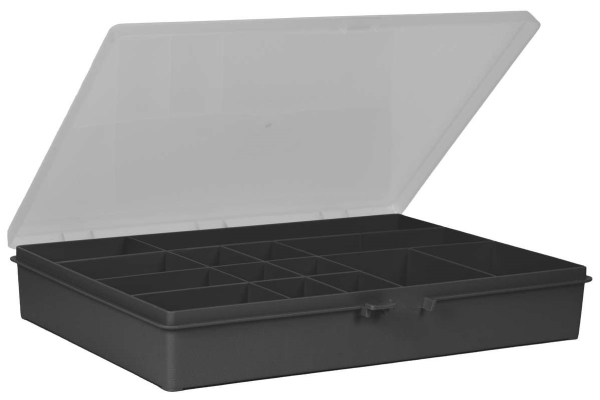 Raaco - Opbevaringsboks Med 14 Rum - 55x33,2x25,4 Cm - Sort