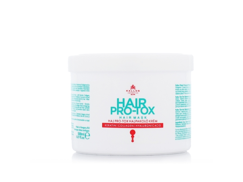 Kallos Hair Pro-Tox Hair Mask With Keratin, Collagen, And Hyaluronic Acid 500ml
