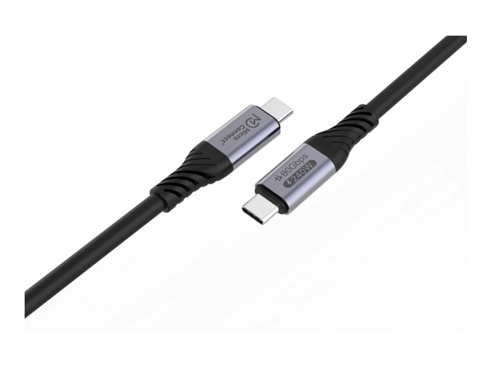 Microconnect - Usb-Kabel - 24 Pin Usb-C (Han) Til 24 Pin Usb-C (Han) - Usb4 Gen 3X2 / Thunderbolt 4 - 48 V - 5 A - Usb Power Delivery (240 W), Op Til