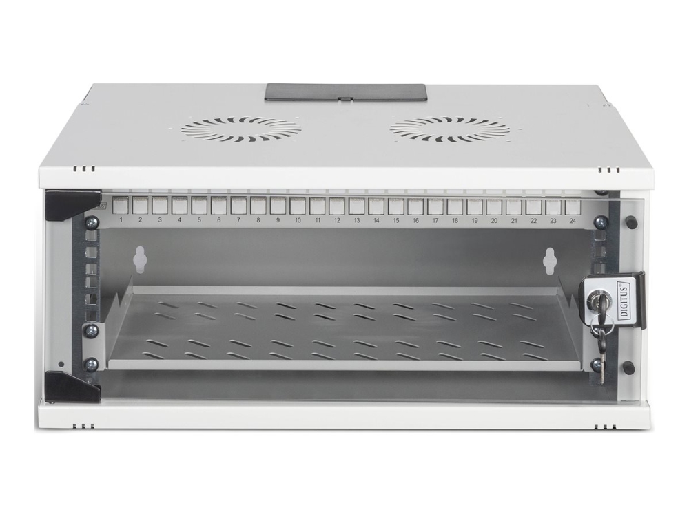 Digitus Soho Pro Series - Kabinet - 540X400 Mm (Bxd) - Vægmonterbar - Ral 7035, Lysegrå - 4U - 19"