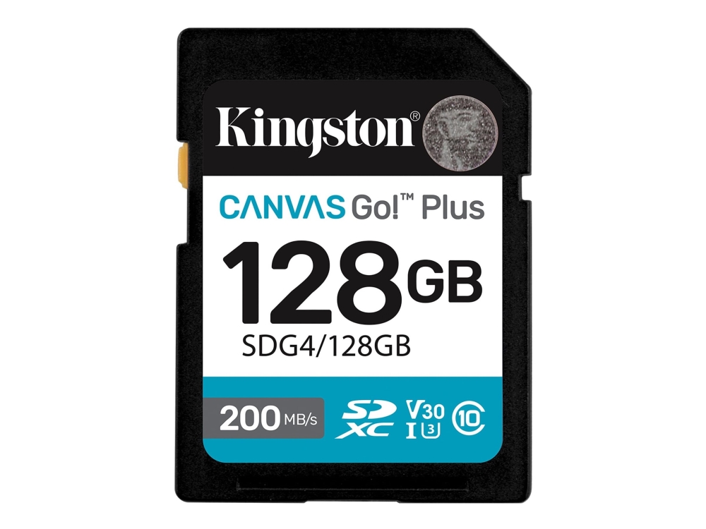 Kingston Technology Canvas Go! Plus 128Gb Sdxc Canvas Go Plus Gen4 200Mb/S C10 Uhs-I U3 V30, 128 Gb, Sdxc, Klasse 10, Uhs-I, 200 Mb/S, 100 Mb/S