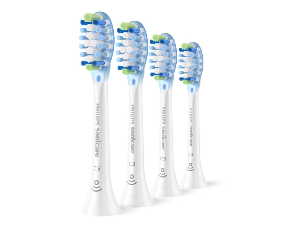 Philips Sonicare C3 Premium Plaque Defence Hx9044 - Ekstra Tandbørstehoved - Til Tandbørste - Hvid (Pakke Med 4)