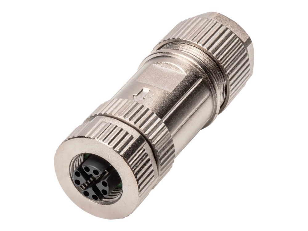 Digitus - Netværk-Konnektor - 8-Pins M12 (Hun) Kan Skrues - Afskærmet - Cat 6A - Ieee 802.3An/Ieee 802.3Af/Ieee 802.3At - Robust