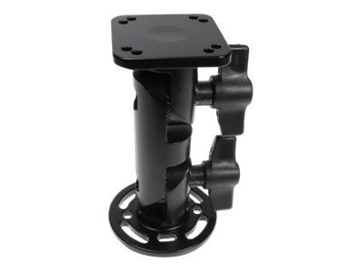 Brodit Pedestal Mount - Komponenter Til Montering (Monteringsstang, Rund Base, Kvadratisk Plade) - Sort