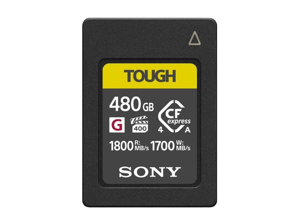 Sony Cea-G480t, 480 Gb, Cfexpress, 1800 Mb/S, 1700 Mb/S, Dust Resistant, Moisture Resistant, Black, Yellow