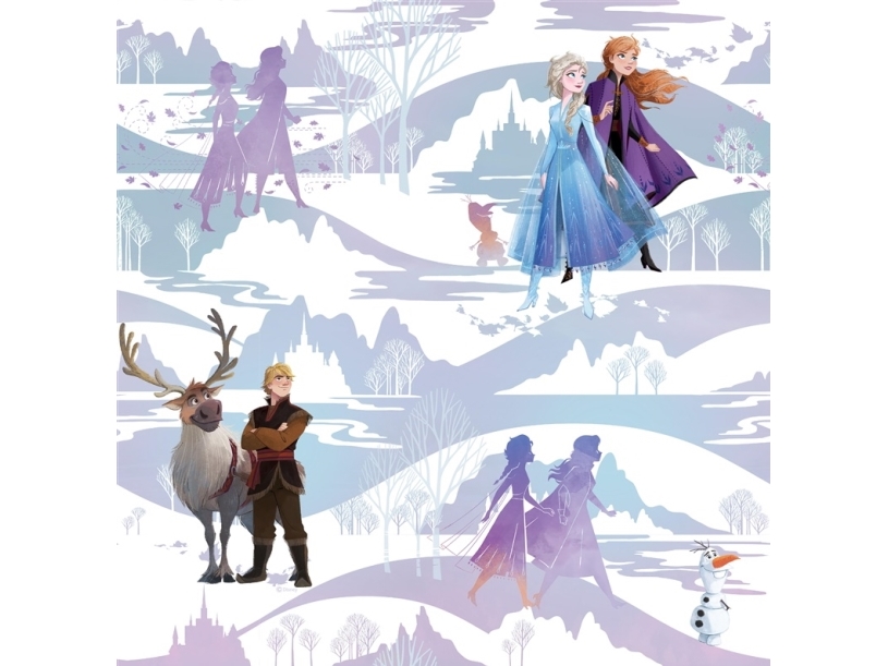 Kids at Home Kids at Home Frozen Scene tapet, lila | Färg & Tillbehör - Väggbeklädnad - Fototapet | GameStuff