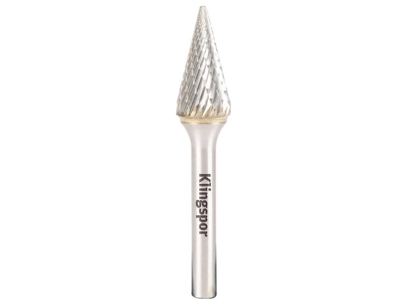 Klingspor 300052 Fræsestift Konisk Med Spidshoved Længde 64 Mm Mål, Ø 8 Mm Skaftdiameter 6 Mm
