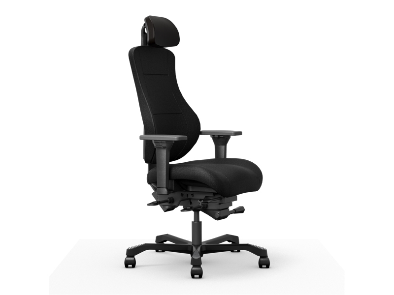 Kontorstol Coreza 24/7, Tekstil, sort