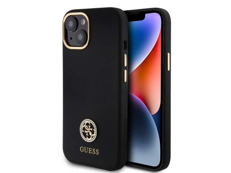 Guess , Cover, Apple, Apple Iphone 15, 15.5 Cm (6.1"), Black