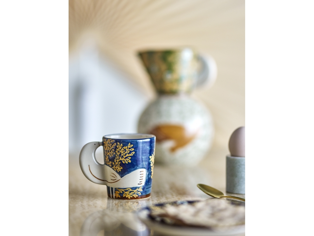 BLOOMINGVILLE Hezha Tasse, Blue, Steingut - Bild 4