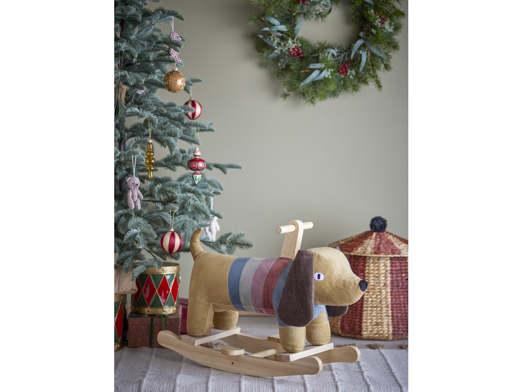 Bloomingville - Charlie Gyngehest, Hund, Multifarvet, Polyester, L66xH51xW34 cm